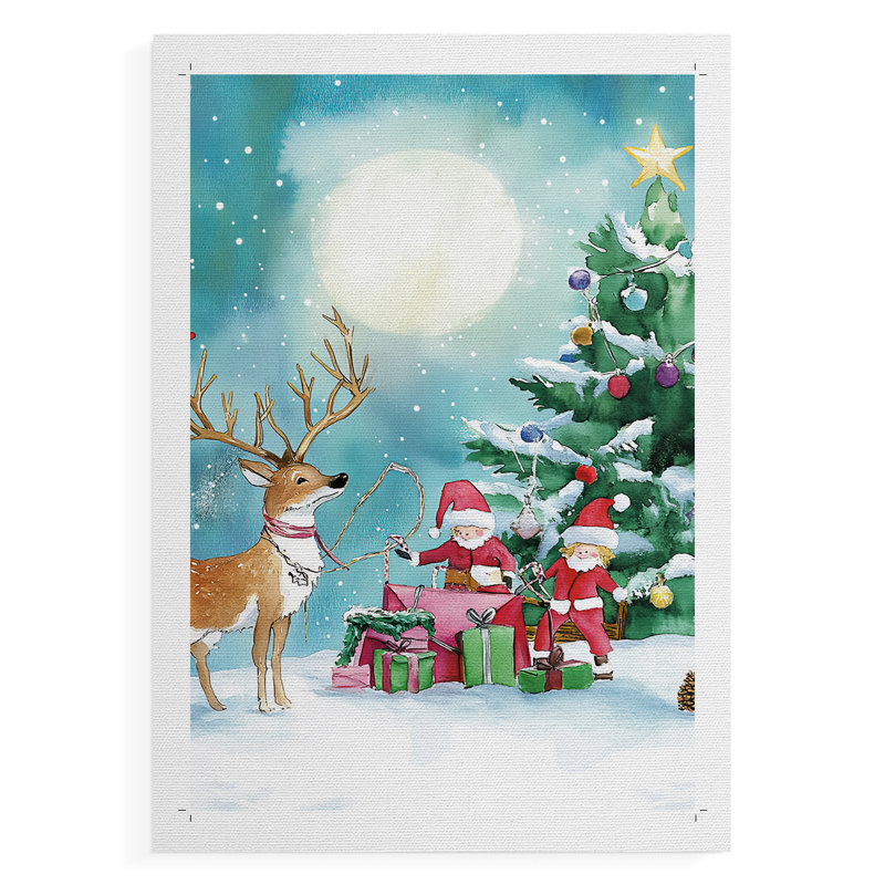 Christmas Holiday Art DCCLV - Impression sur toile seulement - NON-CADRE