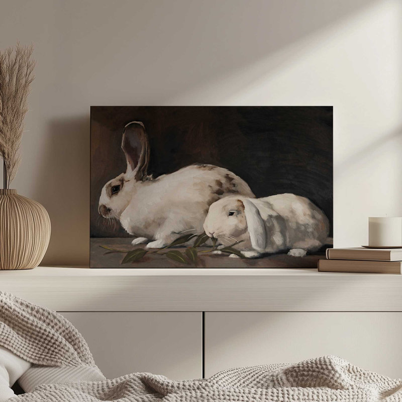 «Rabbit Portraits II» par Marian Parsons, reproduction d'art sur toile, H 8 po x l 12 po