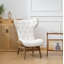 Fauteuil à oreilles et repose-pieds Jeyshan-795056315