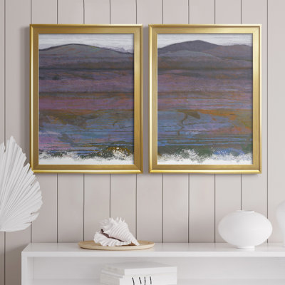 «Majestic Mountains I», ensemble de 2 peintures sur toile encadrées