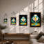 Geometric Bloom Mid-Century 1 Piece Single Picture Frame Wall Art-1636924305-1636924306