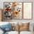 Toile brune avec cadre flottant