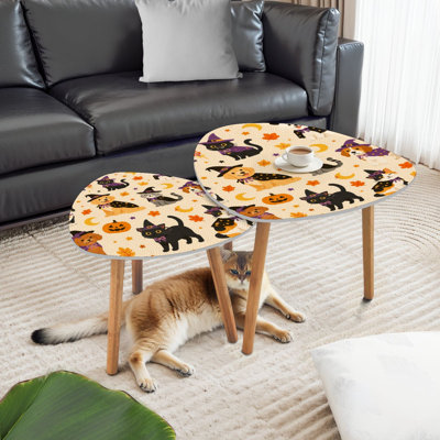 Ensemble de 2 tables basses gigognes Triangle