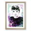 Portrait of Audrey Hepburn in Abstract - Framed Print-55768203-55768204