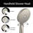 Wall Mount 10 Inch Roud Rainfall Shower Head And Handheld, Trim Kit (Valve Included)-124984964