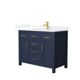 Beckett 42" Freestanding Single Bathroom Vanity with Quartz Top