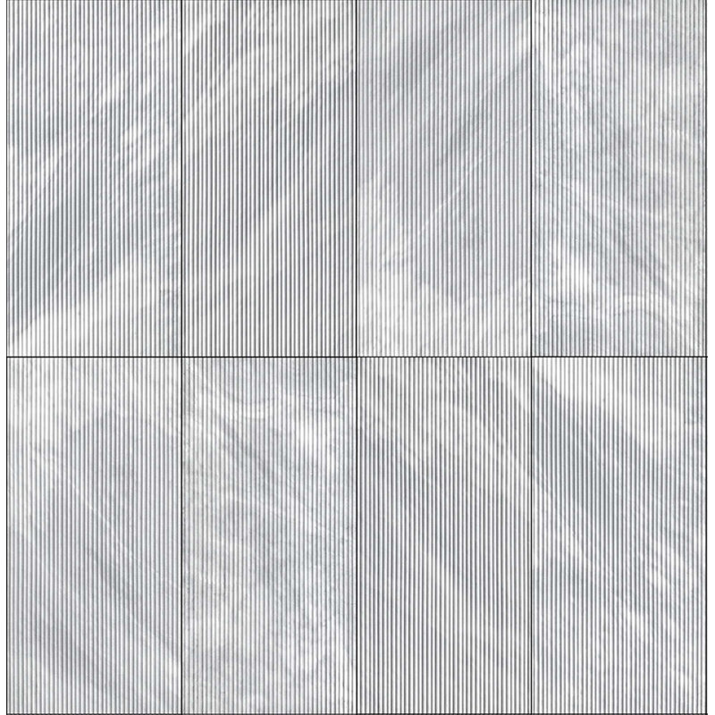 Carreaux de marbre naturels polis 12 "x 24" pour mur et plancher, 1 boîte 4 pièces, Apparence 3D