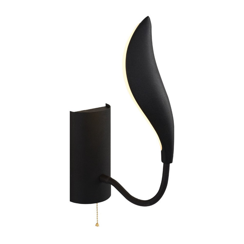 Applique à bras en métal à DEL, Noir