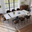 Table de salle à manger moderne en faux marbre