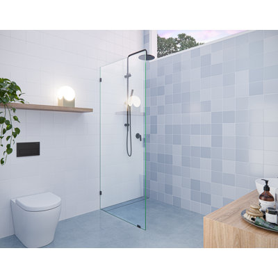 Vela 30 in. x 78 in. Fully Frameless Single Fixed Shower Panel