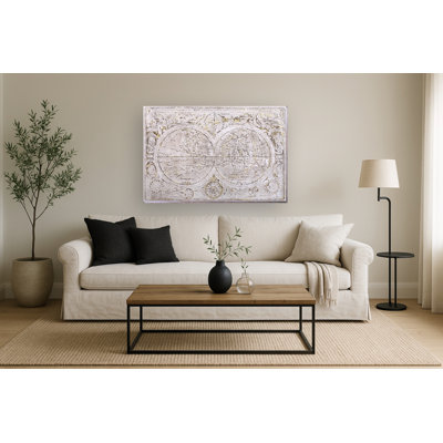 Art mural sur toile GiIred Vintage World - 48 po x 32 po