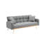 Lit 69 pouces gris avec réglage à trois vitesses pour petits espaces 2 places et éponge-1381305265-1381305269