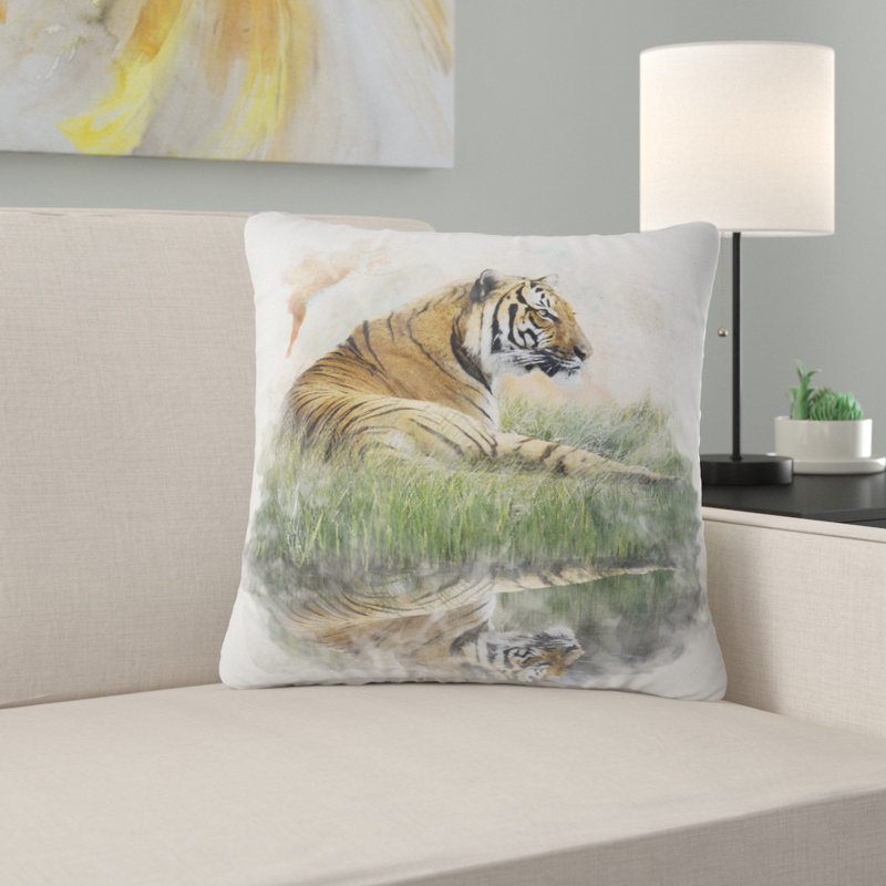 Coussin Relaxing Tiger, Rectangulaire, 12 po x 20 po