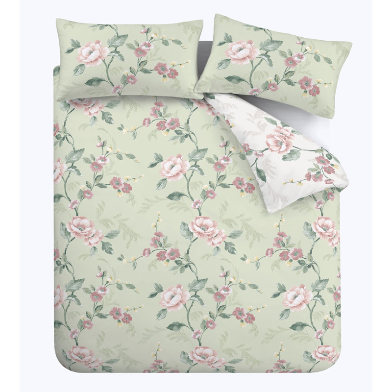 Floral Duvet Cover Set, 200 x 200cm Duvet Cover + 2 Pillowcases