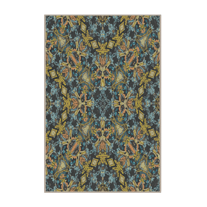 Jaune Tapis décoratif, Rectangle 4 pi x 6 pi