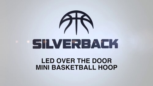 Silverback 23-Inch LED Light-Up Over-The-Door Mini Basketball Hoop Set