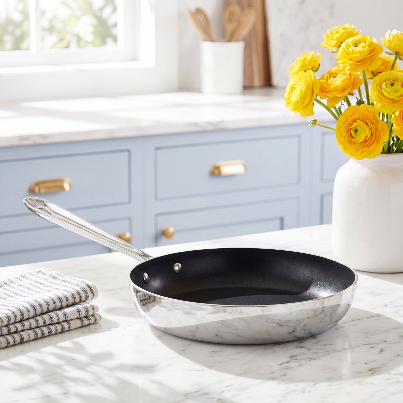 All-Clad D3™ Stainless Non-Stick French Skillet, 11" Diameter