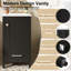 Meuble-lavabo simple autoportant de 18 po avec porte à fermeture douce, tiroir et support-1242545786