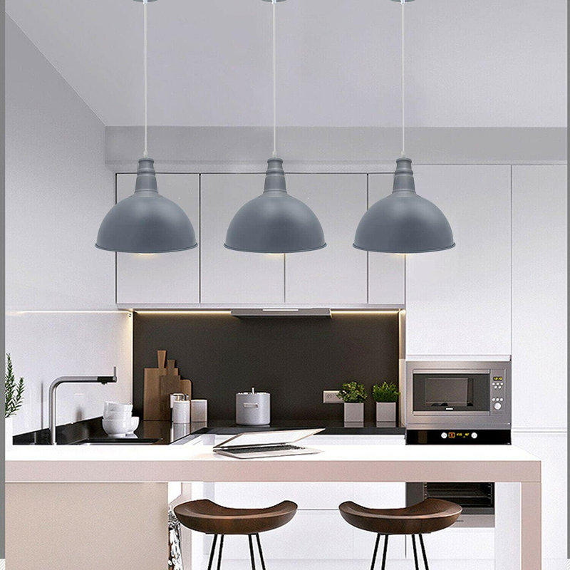 1 - Light Single Pendant, Grey