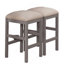 Rustic Dining Set Counter Height Dining Table W Storage Drawer Faux Marble Top Stools Light Grey Dining Room Furniture-114273130