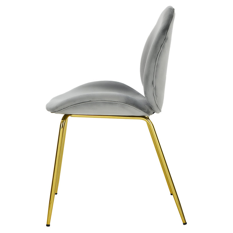 Fauteuil d'appoint en velours, Velours gris