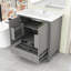 Ensemble de meuble-lavabo simple autoportant avec lavabo en céramique Kidd Modern-401515636