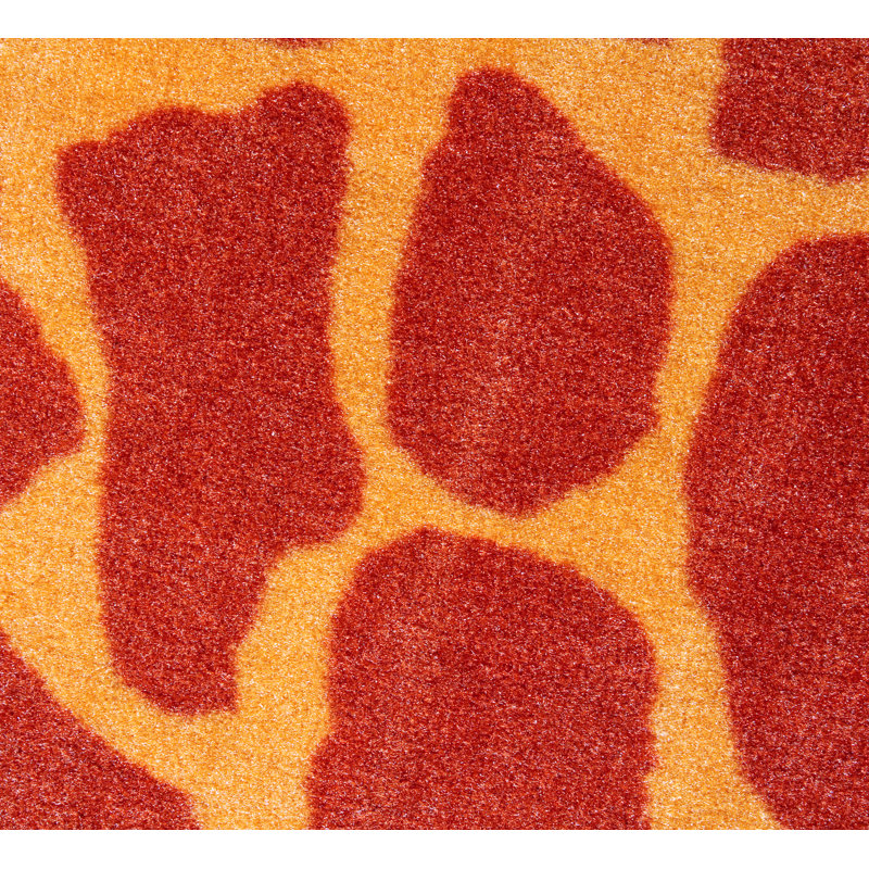 Tapis imprimé animal - Girafe sur échasses, Hexagone 10 pi