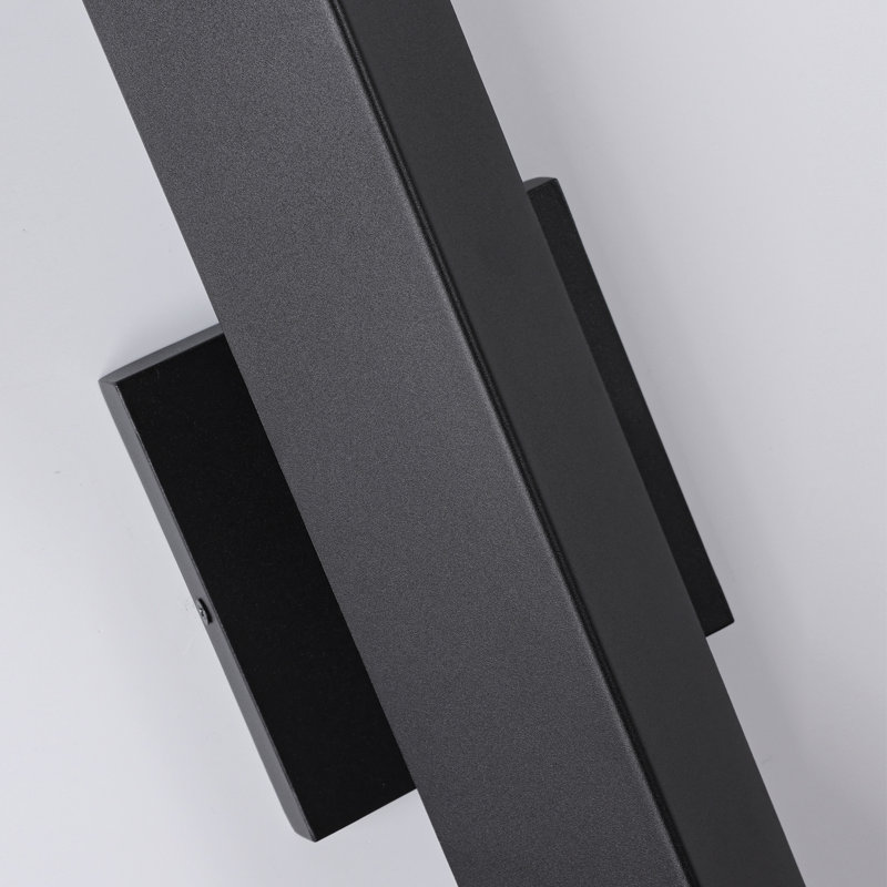 Mosra Modern Minimalist Black Outdoor LED Wall Sconce, 1 Light