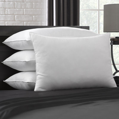 Exquisite Hotel Cotton Windowpane Pillow, Plush Density (Set of 4)