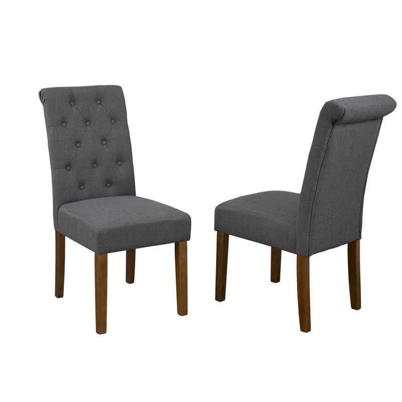 Chaise rembourrée Illeigh, Gris anthracite