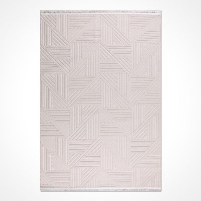 Tapis beige moderne lavable à la machine