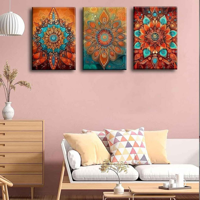 3 Piece Wrapped Canvas Print, 60 cm H x 40 cm W