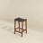 James Mid-Century Modern Genuine Black Leather 24.5" Counter Stool-54476309-54476311