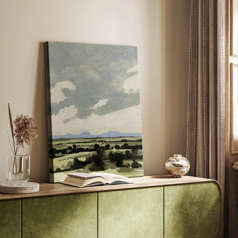 Ciel rose brumeux I - galerie Cavas sur mesure, H 18 po x l 12 po