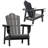 Devito All-Weather Resistant HDPE Plastic Oversize Adirondack Chairs(Set Of 2)-418685840-424041817