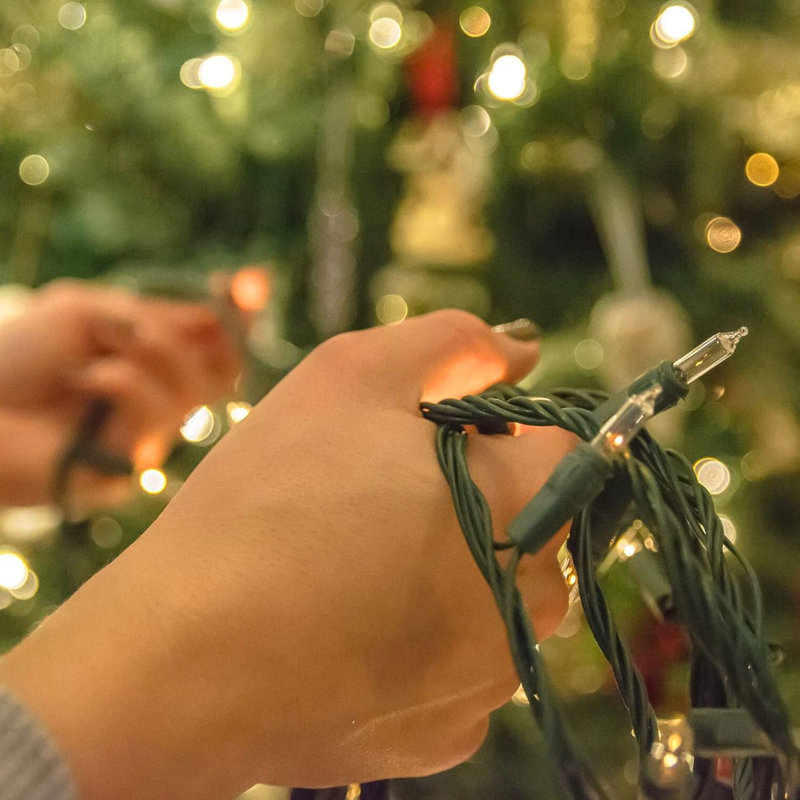 100-Light Multicolored Christmas String Edinger, 26.5Ft Outdoor Indoor Mini Edinger With 3-Inch Spacing, Connectable & UL Listed