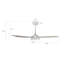 Ventilateur de plafond intelligent à 52 pales 52 po avec télécommande DEL, ensemble d'éclairage inclus-1320104815