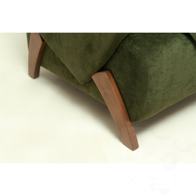 Chaise d'appoint rembourrée à quatre pieds, Dark Green
