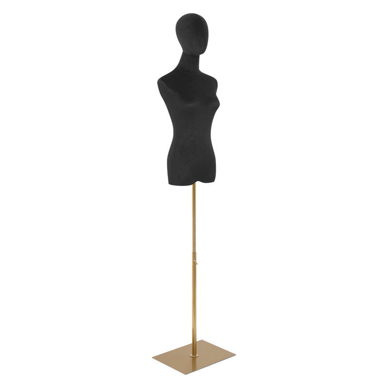 Mannequin de magasin de vêtements féminin, Or/noir