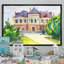 Paysage, château français - reproduction sur toile-1113539296-1113539225