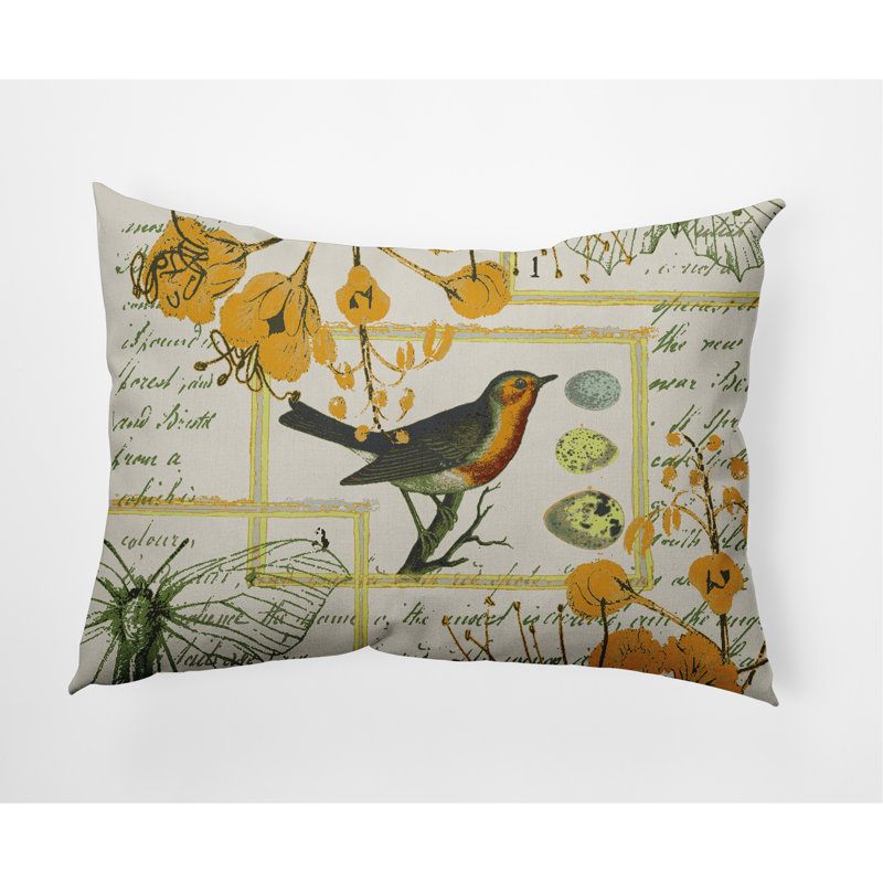 Coussin décoratif intérieur / extérieur Singing Bird, Mangue