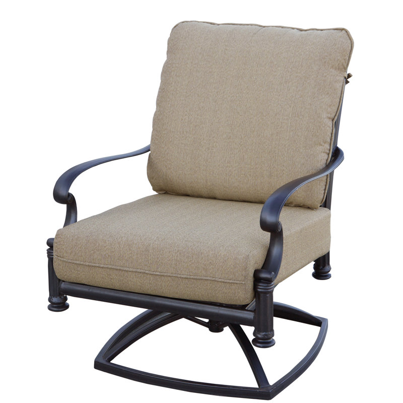 Anhar Swivel Powder Coated Aluminum Outdoor Lounge Chair