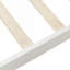 Lit plateforme simple en bois massif blanc Sleigh Silhouette pour chambre d'amis, style minimaliste convenant à la plupart des matelas simples-129382349-129382352