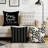 Set Of 4 Throw Pillow Covers 18X18inch Linen Geometry Square Pillow Cushion Case Throw Pillowcase Hidden Zipper Design, B-124961511