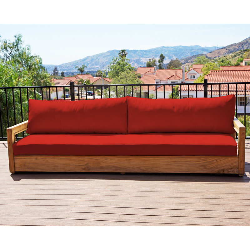 Chatsworth Outdoor 4 - Seat Patio Sofa, Canvas Jockey Red Sunbrella® Canvas