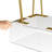 Clear Acrylic Nightstand with Tripod Metal Legs