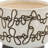 CERAMIC 6/8" SCRIBBLE FOOTED PLANTER, BEIGE