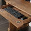 Bureau d'ordinateur avec huche, finition brune-1971380153