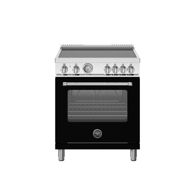 Master Series Induction Range 29.88"" - 4 Heating Zones - Electric Oven - Black Matt Finish -  Bertazzoni, MAS304INMNEV