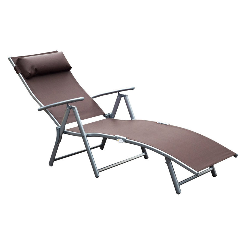 137cm Long Reclining Single Chaise, Brown